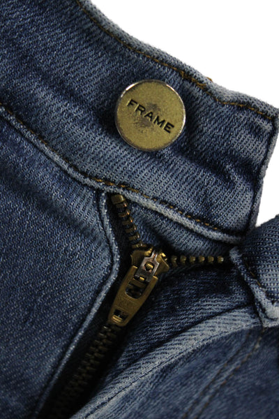 Frame Denim Womens Ankle Skinny Blue High Rise Jeans Petite Size 23