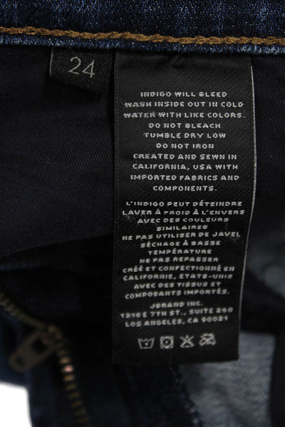J Brand Women Ankle Skinny Jeans Dark Blue Petite Size 24