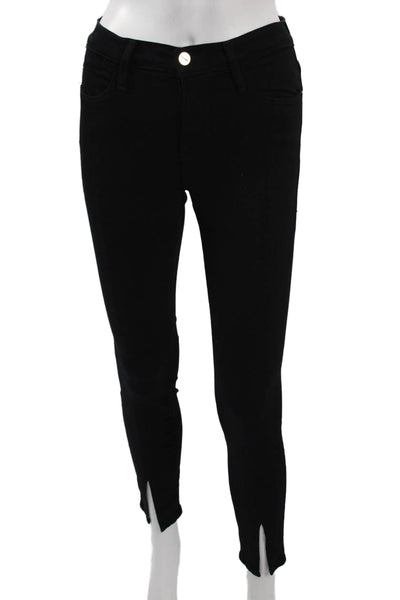 Frame Denim Womens High Rise Ankle Skinny Black Jeans Size 23