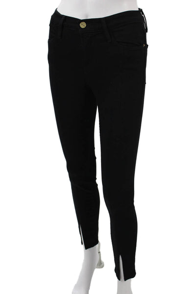 Frame Denim Womens High Rise Ankle Skinny Black Jeans Size 23