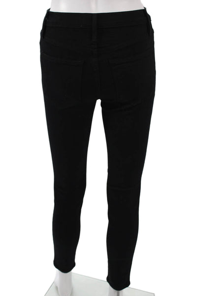 Frame Denim Womens High Rise Ankle Skinny Black Jeans Size 23
