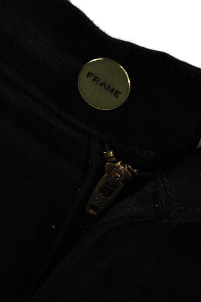 Frame Denim Womens High Rise Ankle Skinny Black Jeans Size 23