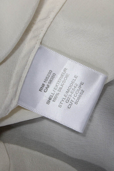 Equipment Femme Women Beige Short Sleeve Button-Up Micro Modal Size S