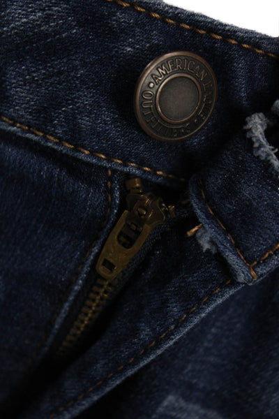 American Eagle Outfitters Women Bootcut Dark Blue Jeans Low Rise Size 10
