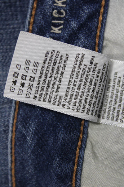 American Eagle Outfitters Women Bootcut Dark Blue Jeans Low Rise Size 10