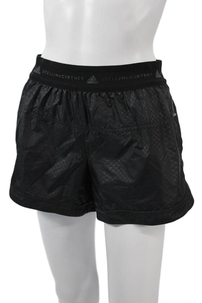 Adidas by Stella McCartney Unisex Black Recycled Polyester Shorts Size L