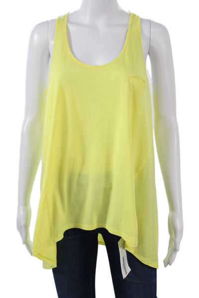 Uniqlo Women Yellow Sleeveless Tunic Tank Cotton Modal Round Neck Size M