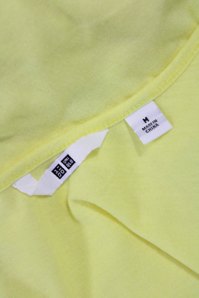 Uniqlo Women Yellow Sleeveless Tunic Tank Cotton Modal Round Neck Size M