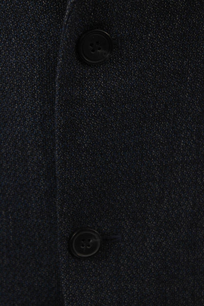 Kenneth Cole Mens Dark Blue Wool Blazer Button Long Sleeve Size 42