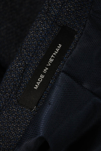 Kenneth Cole Mens Dark Blue Wool Blazer Button Long Sleeve Size 42