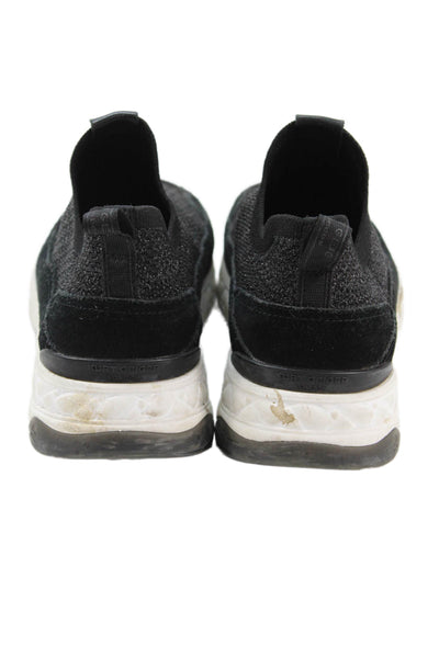 Kurt Geiger London Womens Suede Slide On Sneakers Black Metallic Size 40 10