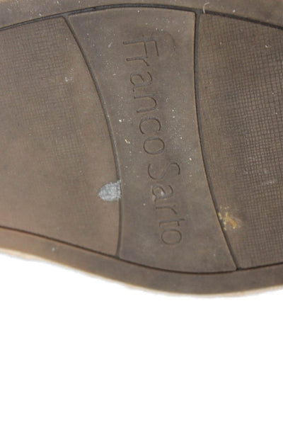 Franco Sarto Womens Leather Diamond Espadrille Flats Blue Size 7.5 Medium