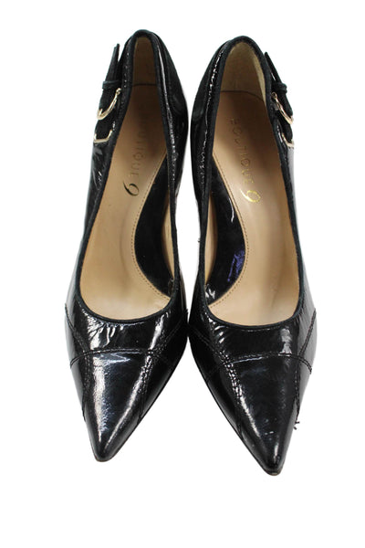 Boutique 9 Womens Patent leather Pointed Toe Kelsey Pumps Black Size 5.5 Medium