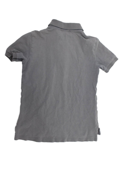 Polo Ralph Lauren Childrens Boys Short Sleeves Rugby Shirt Grey Cotton Size 7