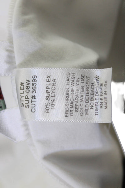 Hard Tail Womens T Shirt Dress White Knee Length Short Sleeve Size M