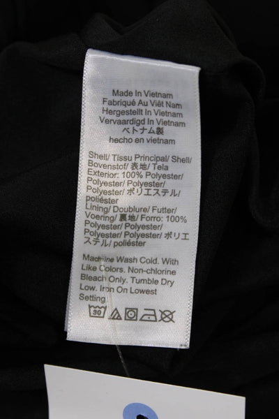 J Crew Womens Pleated Black Polyester Skirt Size 00