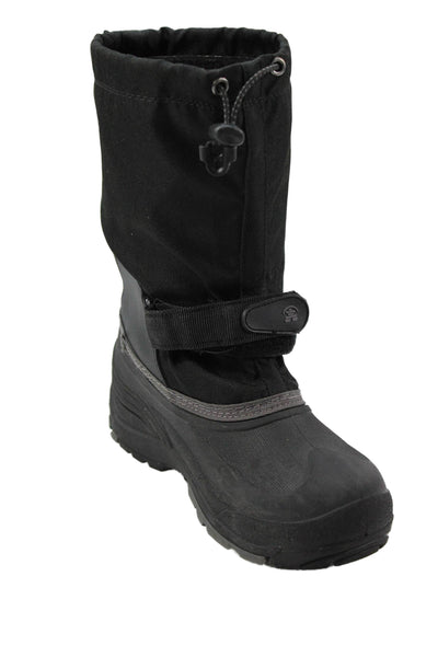 Kamik Childrens Boys Drawstring Closure Snow Ankle Boots Black Size 5