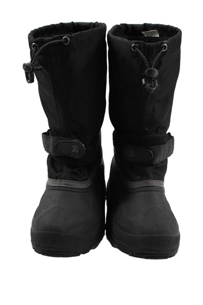 Kamik Childrens Boys Drawstring Closure Snow Ankle Boots Black Size 5