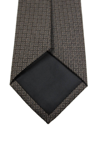 Calvin Klein Mens Geometric Print Tie Gray