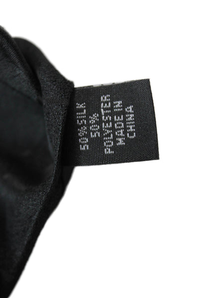 Calvin Klein Mens Silk Classic Length Tie Solid Black