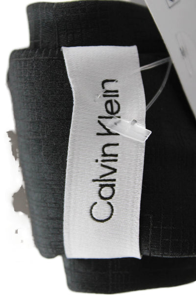 Calvin Klein Mens Satin Classic Regular Length Tie Solid Black