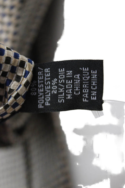Michael Kors Mens Checkered Print Tie Beige