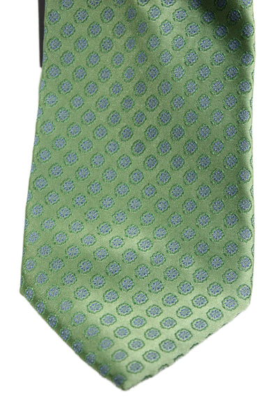 Michael Kors Mens Satin Spotted Print Tie Light Green