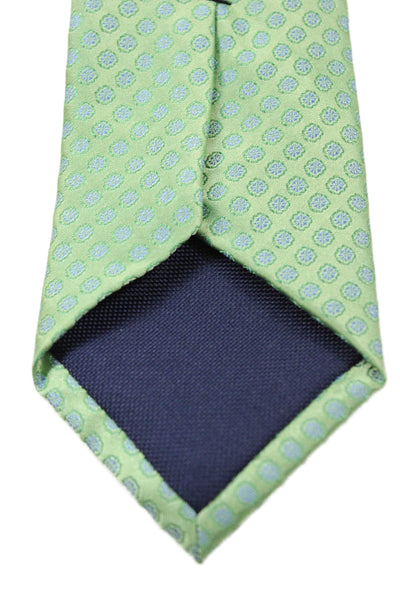 Michael Kors Mens Satin Spotted Print Tie Light Green