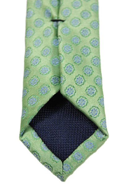 Michael Kors Mens Satin Spotted Print Tie Light Green