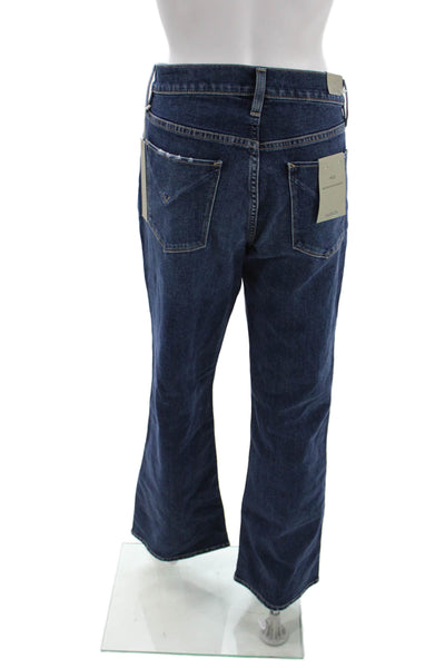 Hudson Womens Dark Blue Bootcut Jeans Button Mid Rise Size 31