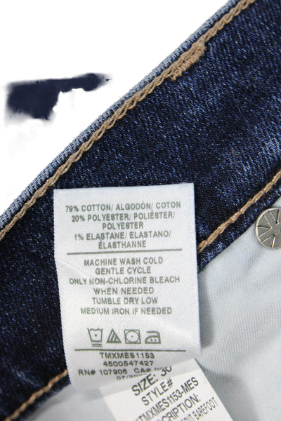 Hudson Womens Dark Blue Bootcut Jeans Button Mid Rise Size 31