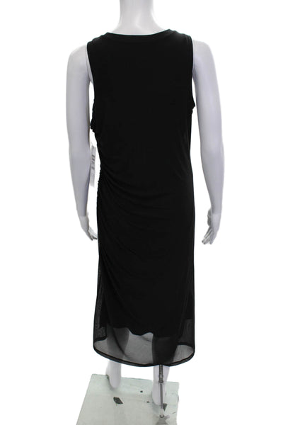 Tribal Womens Tank Dress Black Sleeveless Mini Polyester Spandex Size M