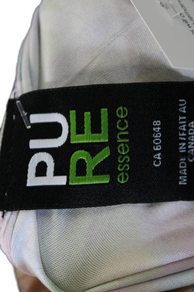 Pure Essence Womens Tunic T-Shirt Black Graphic Print Short Sleeve Size XS