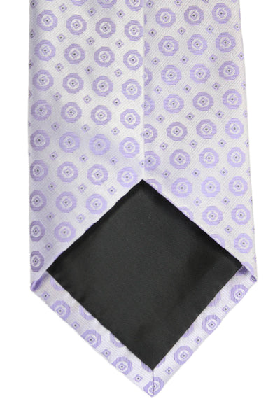 Calvin Klein Mens Satin Geometric Print Tie Light Purple