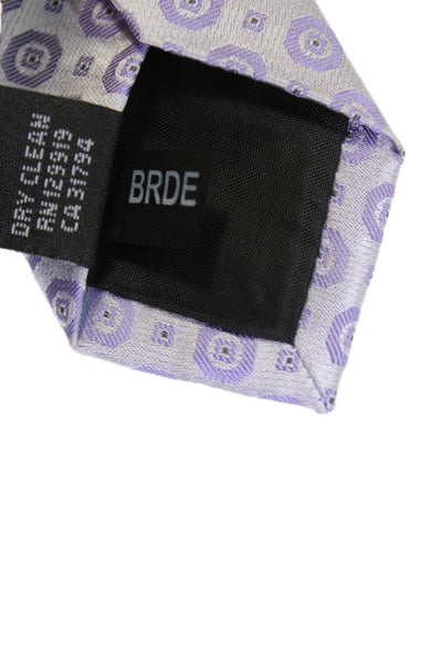 Calvin Klein Mens Satin Geometric Print Tie Light Purple