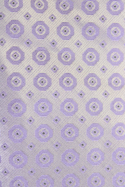Calvin Klein Mens Satin Geometric Print Tie Light Purple