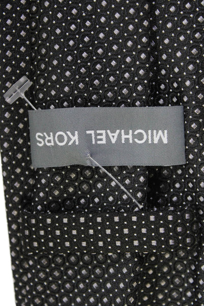 Michael Kors Mens Silk Spotted Print Tie Black