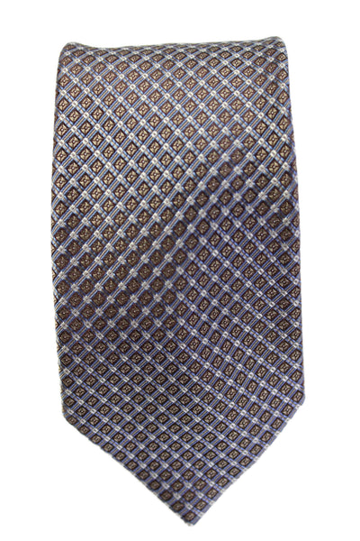 Michael Kors Mens Silk Geometric Print Tie Gray