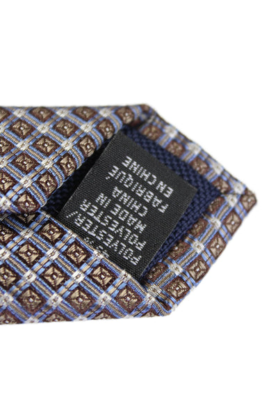 Michael Kors Mens Silk Geometric Print Tie Gray