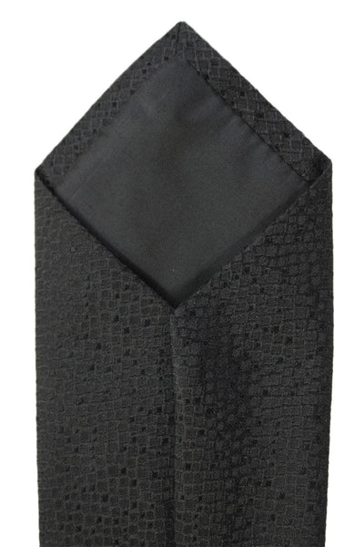 Calvin Klein Mens Geometric Print Tie Solid Black