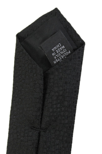 Calvin Klein Mens Geometric Print Tie Solid Black