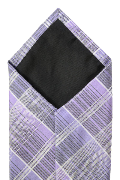 Calvin Klein Mens Plaid Print Tie Light Purple