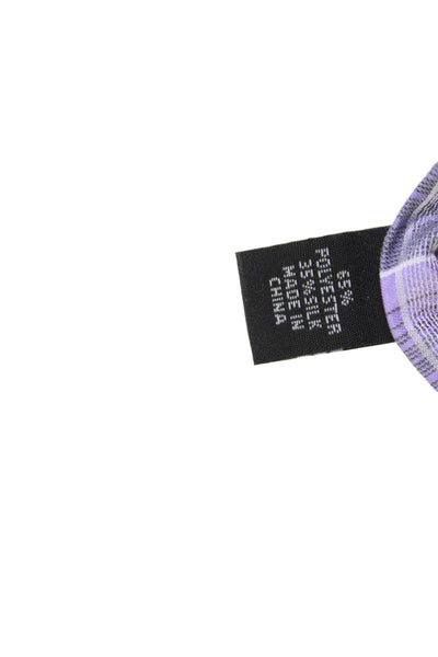 Calvin Klein Mens Plaid Print Tie Light Purple