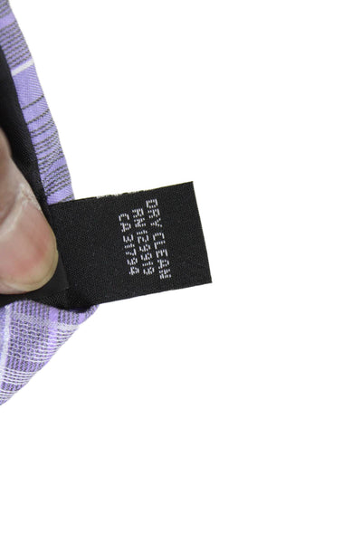 Calvin Klein Mens Plaid Print Tie Light Purple