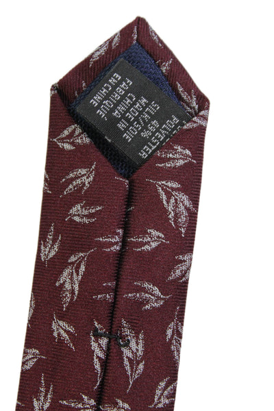 Michael Kors Mens Branch Motif Tie Dark Red