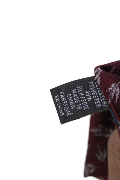 Michael Kors Mens Branch Motif Tie Dark Red
