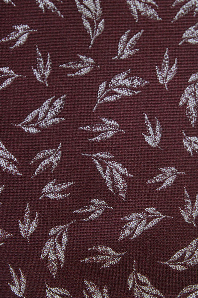 Michael Kors Mens Branch Motif Tie Dark Red