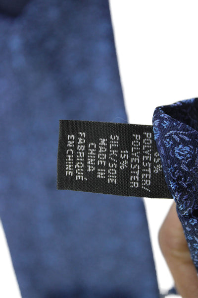 Michael Kors Mens Floral Print Tie Dark Blue