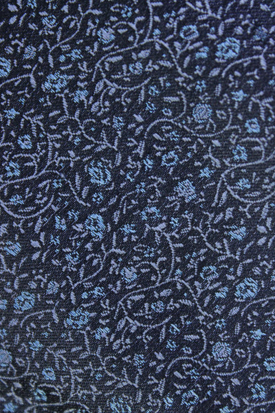 Michael Kors Mens Floral Print Tie Dark Blue