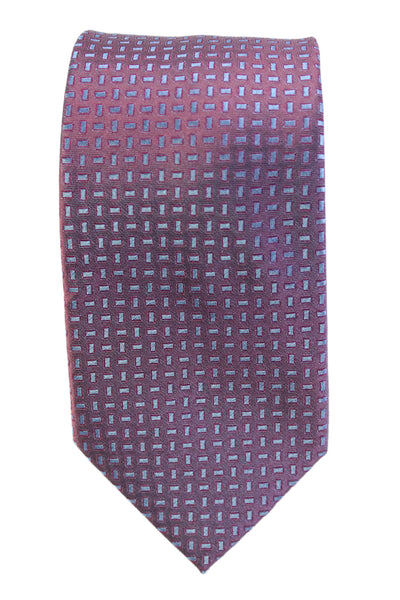 Michael Kors Mens Geometric Print Iridescent Tie Purple